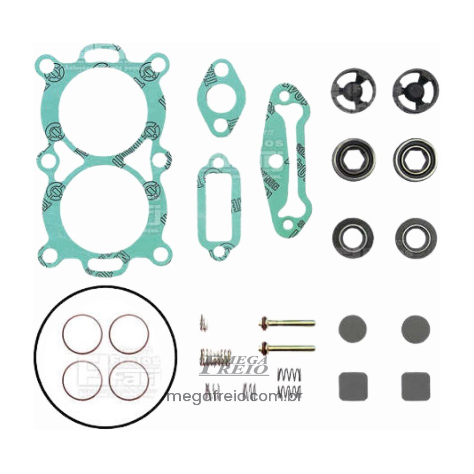 Jogo De Reparo P/ Cabeçote Compressor 02 CilIndro Ø 70 Mm (el 1300 / 1600)